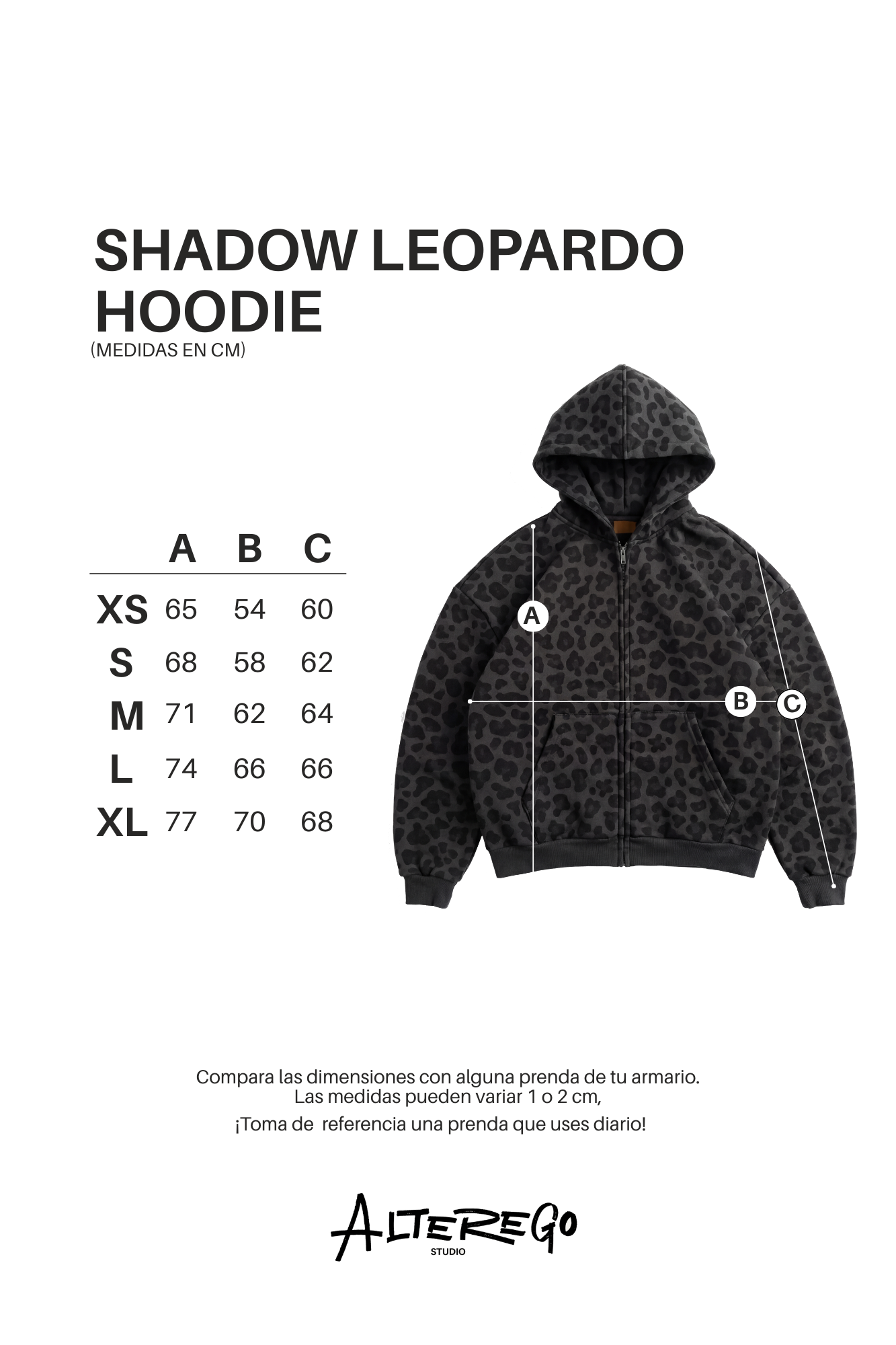Hoodie Shadow Leopard