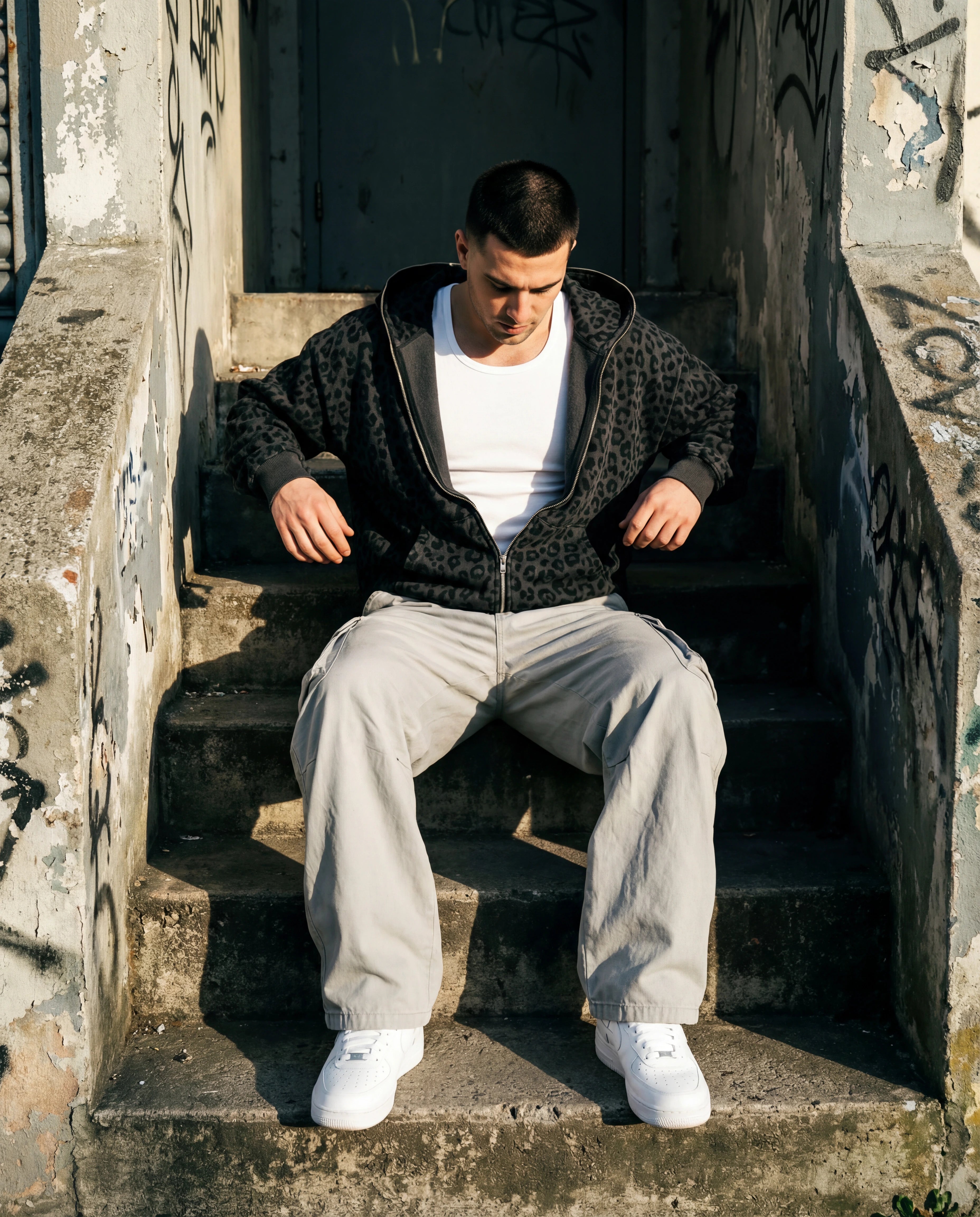 Hoodie Shadow Leopard